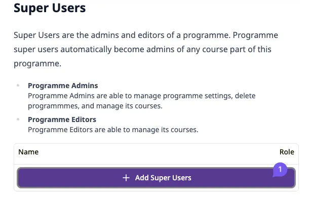 Add super users