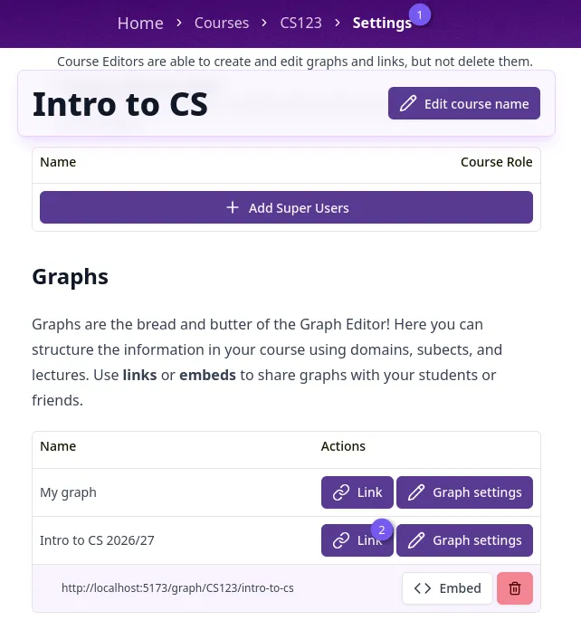 Create link