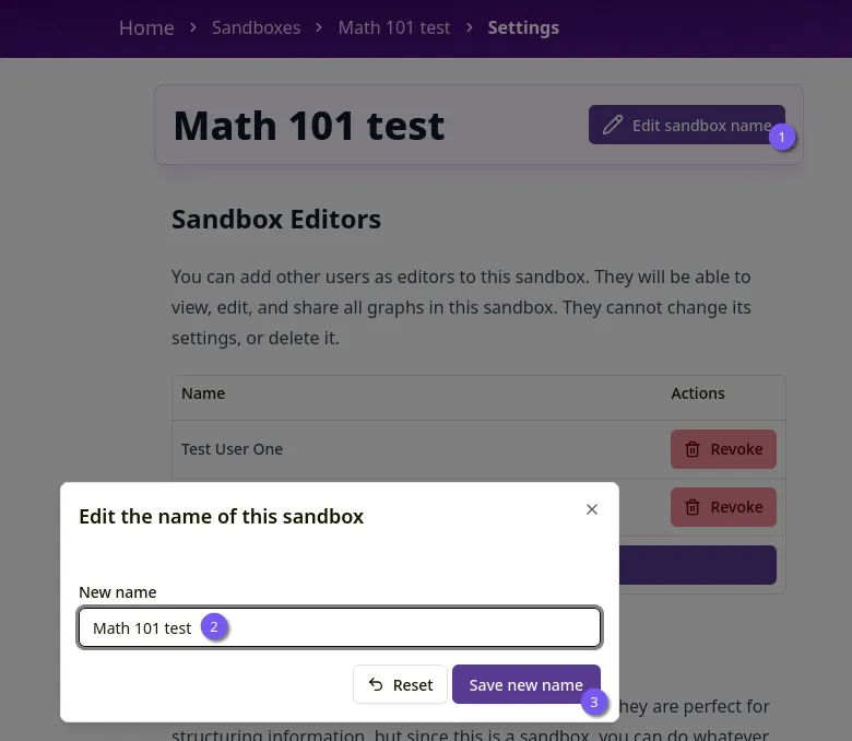 Rename sandbox